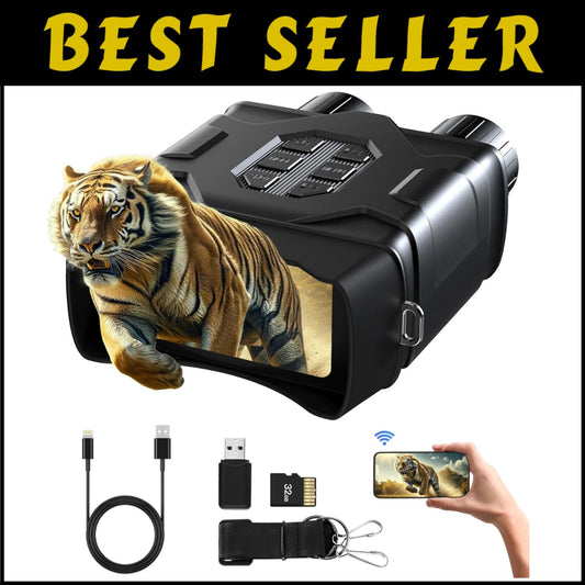 4K UHD Night Vision Goggles with 10X Zoom & 984ft Range - Ideal for Outdoors