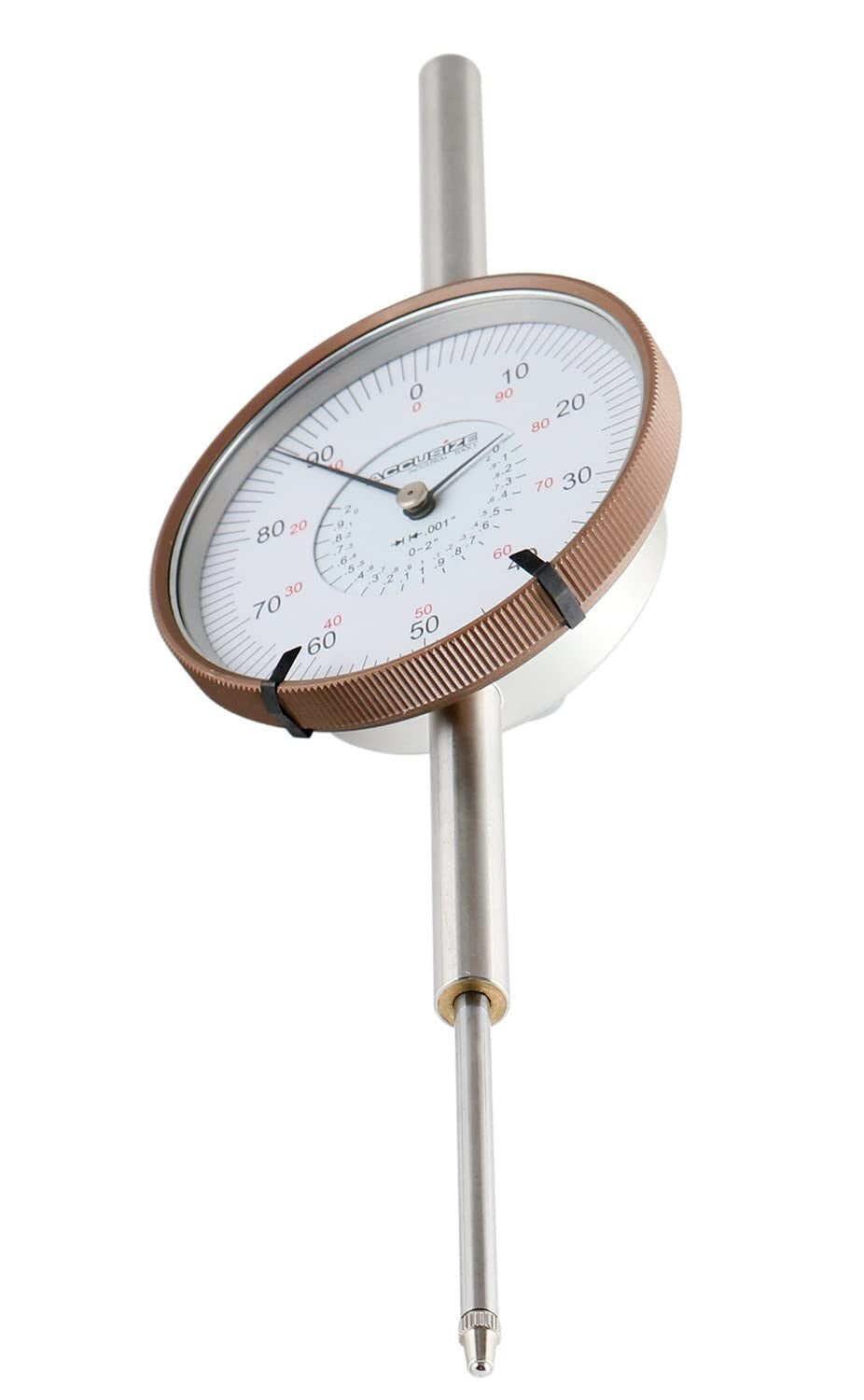 Precision 0-2'' Dial Indicator with 3'' Big Face - AGD 2 Style, Satin Finish