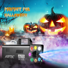 Load image into Gallery viewer, Odorless 500W Fog Machine with LED Lights &amp; Wireless Control - Perfect for Stage