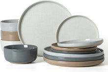 Load image into Gallery viewer, Elegant 12-Piece Dinnerware Set - Including Plates and Bowls for Festive Meals