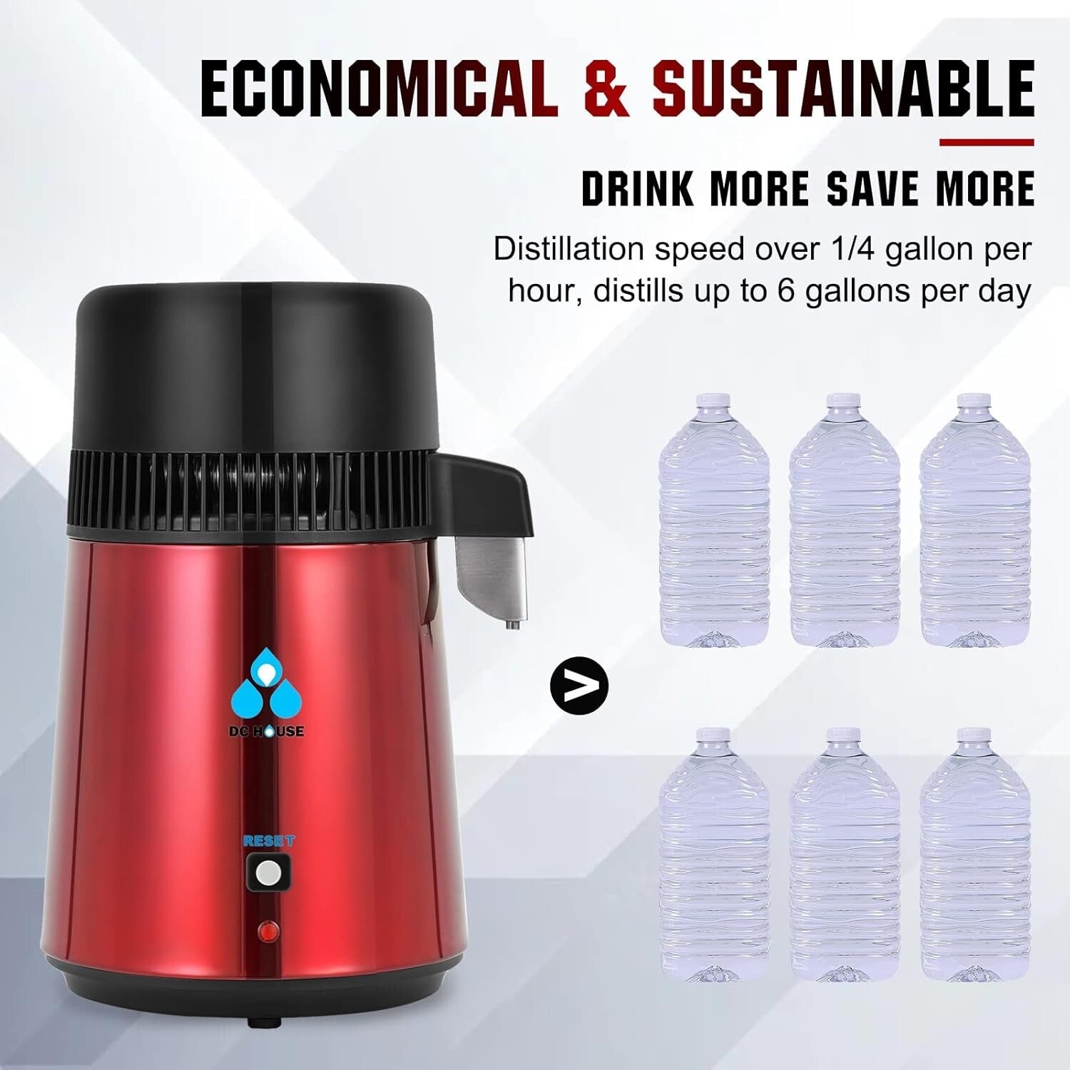 Efficient 4L Countertop Water Distiller - Pure Drinking Water for Your Family