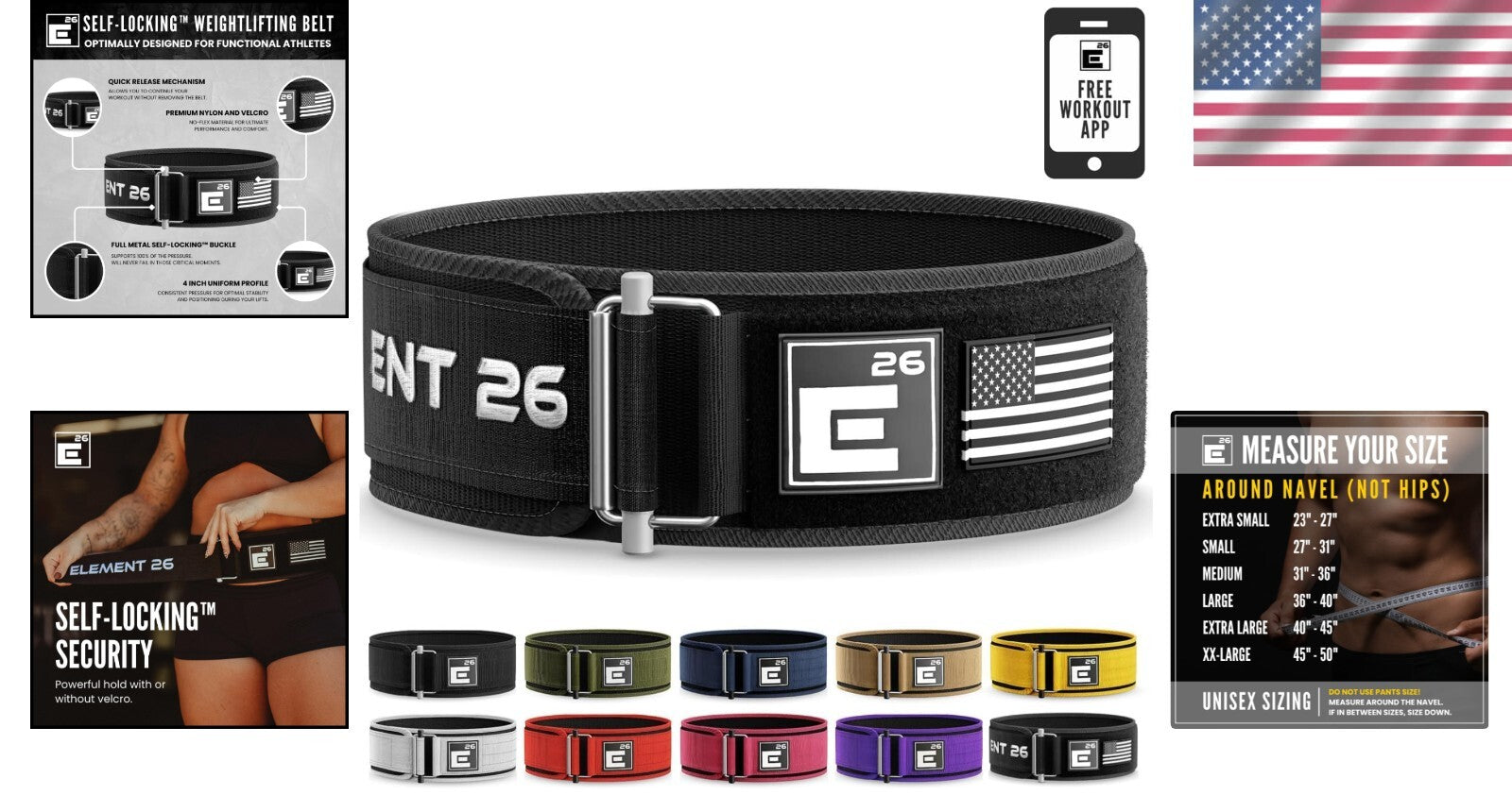 Durable Self-Locking Weight Lifting Belt - Ultimate Safety for Serious Athletes