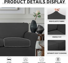 Load image into Gallery viewer, Stretch Pet-Friendly Sofa Cover: 3-Piece Set for Durable Protection - Dark Gray