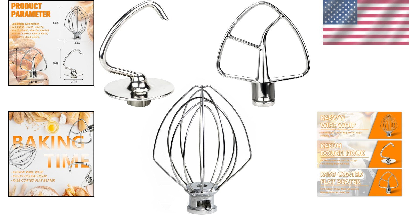 Quality Stainless Steel Attachments for KitchenAid Mixer: Durable & Efficient