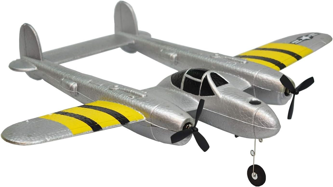 P38 Lightning RC Plane - Remote Control Airplane for New Pilots, 12-Min Flight
