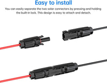 Load image into Gallery viewer, Weatherproof 10AWG Solar Panel Extension Cable with Quick Connect SAE Adapter
