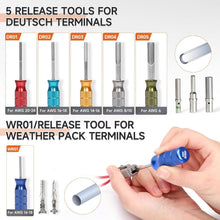Load image into Gallery viewer, Comprehensive 12-Pc Crimping Kit: Weather Pack &amp; Deutsch Tools for Professionals