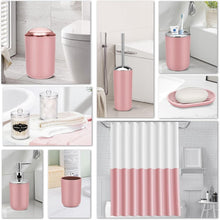 Load image into Gallery viewer, Stylish 22-Piece Pink Bathroom Accessories Set: Includes Shower Curtain &amp; Hooks