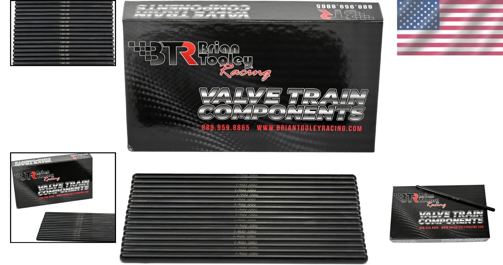 Direct Fit 7.400" .080" Chromoly Pushrods for LS Engines - Reduce Deflection