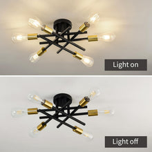 Load image into Gallery viewer, Luxurious 6-Bulb Sputnik Chandelier - Ideal for Dining, Living &amp; Bedroom Decor