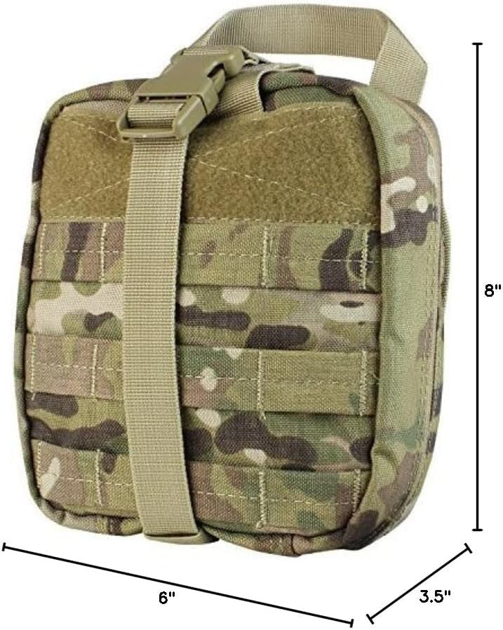 Durable Tri-Fold EMT Medical Pouch with Multiple Pockets for First Aid Gear