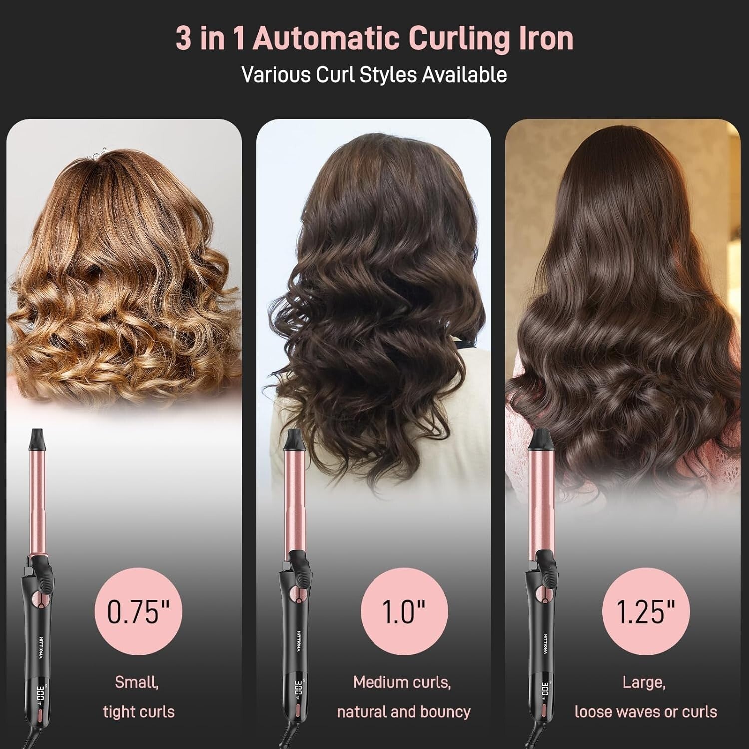 Professional Auto Rotating Curling Iron – Adjustable Heat for Long-Lasting Curls