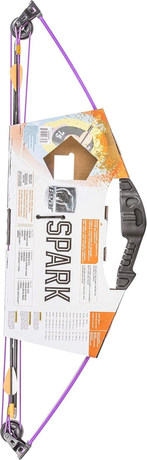 Lightweight Youth Bow Set with Whisker Biscuit, Ideal for Ages 5-10 - Flo Purple