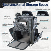 Load image into Gallery viewer, Affordable Fishing Tackle Backpack - 4 Trays, 1200D Nylon, Ultimate Organization