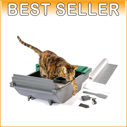 Innovative Smart Scoop Litter Box Bundle - Hands-Free, Odor-Free, Easy Clean