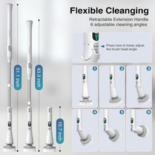Load image into Gallery viewer, Rechargeable Cordless Spin Brush with Adjustable Length for Effortless Cleaning