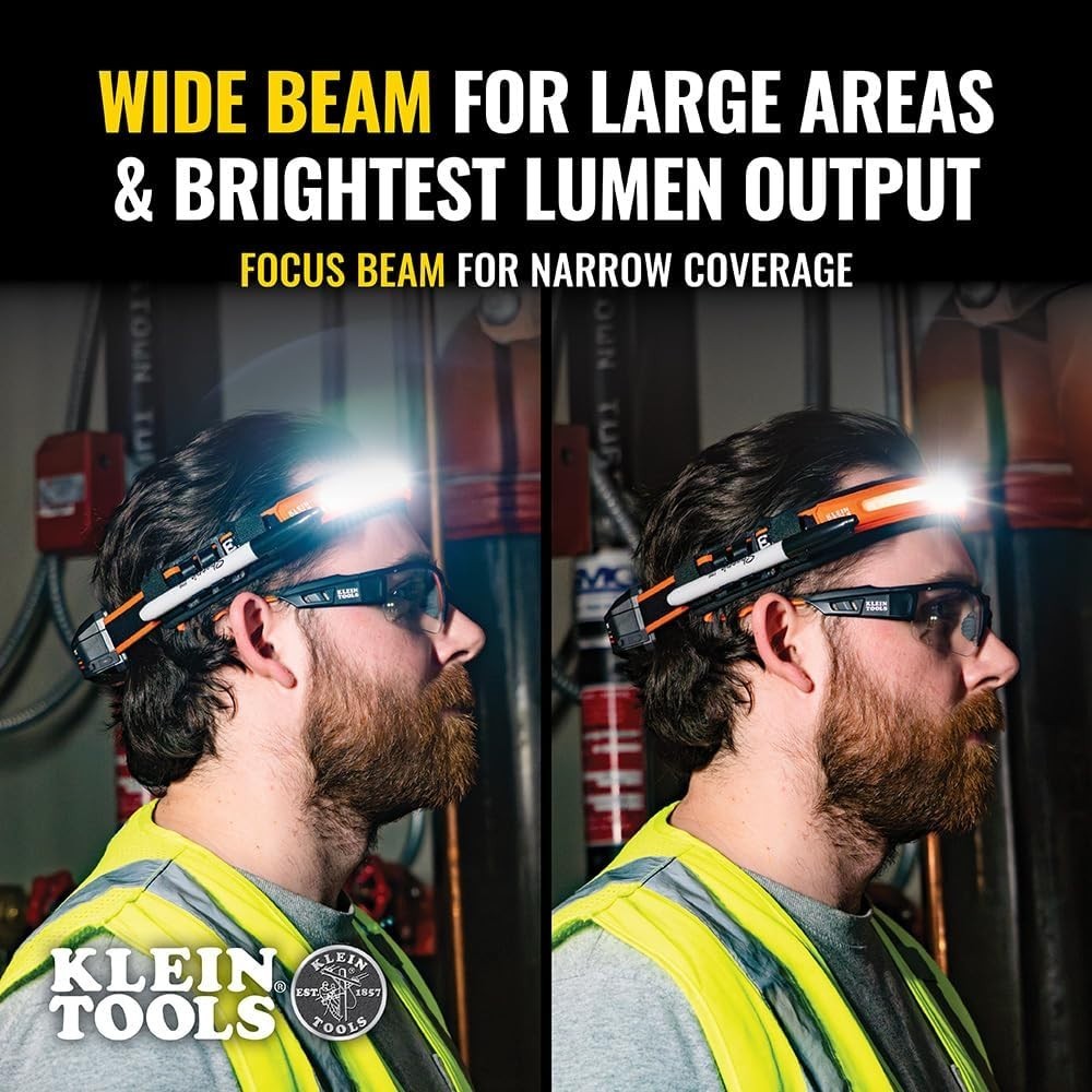 575 Lumens USB-C Rechargeable Headlamp with Adjustable Focus for Work & Outdoors
