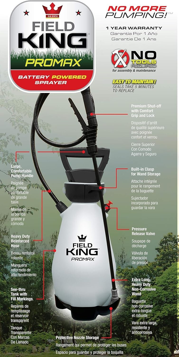 Teardrop Tank 2-Gallon Electric Sprayer - Lithium-Ion Power for Consistent Use