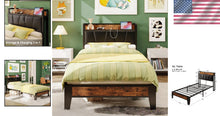 Load image into Gallery viewer, Sturdy Twin XL Bed Frame - Storage Headboard with USB Outlets for Modern Living