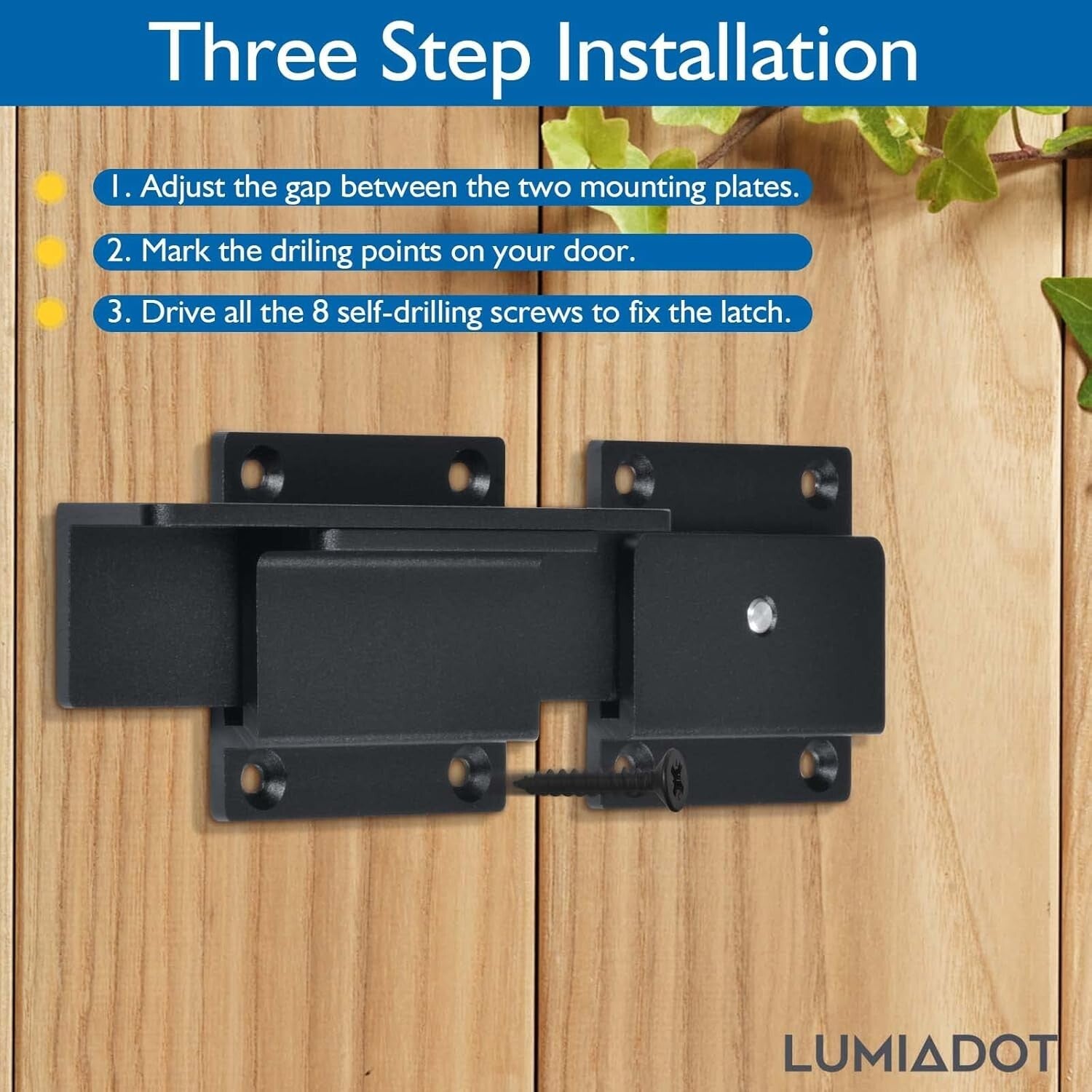 Durable Aluminum Alloy Flip Gate Latch with Padlock - 2-Pack for Versatile Use