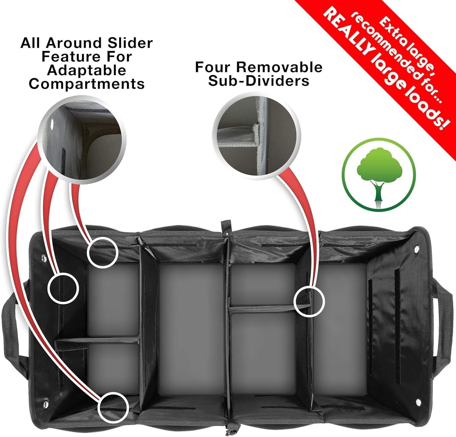 Ultimate Collapsible Trunk Organizer - Durable, Water-Resistant for All Vehicles