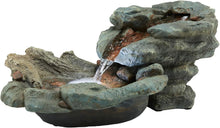 Load image into Gallery viewer, Relaxing 20" River Rock Tabletop Fountain with LED Lights for Outdoor Ambiance