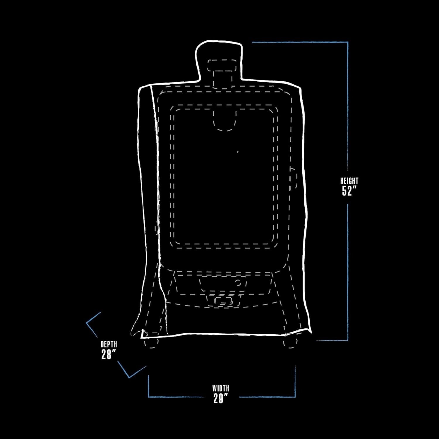 Durable 5-Series Vertical Smoker Cover in Black – Protect Your Grill Investment