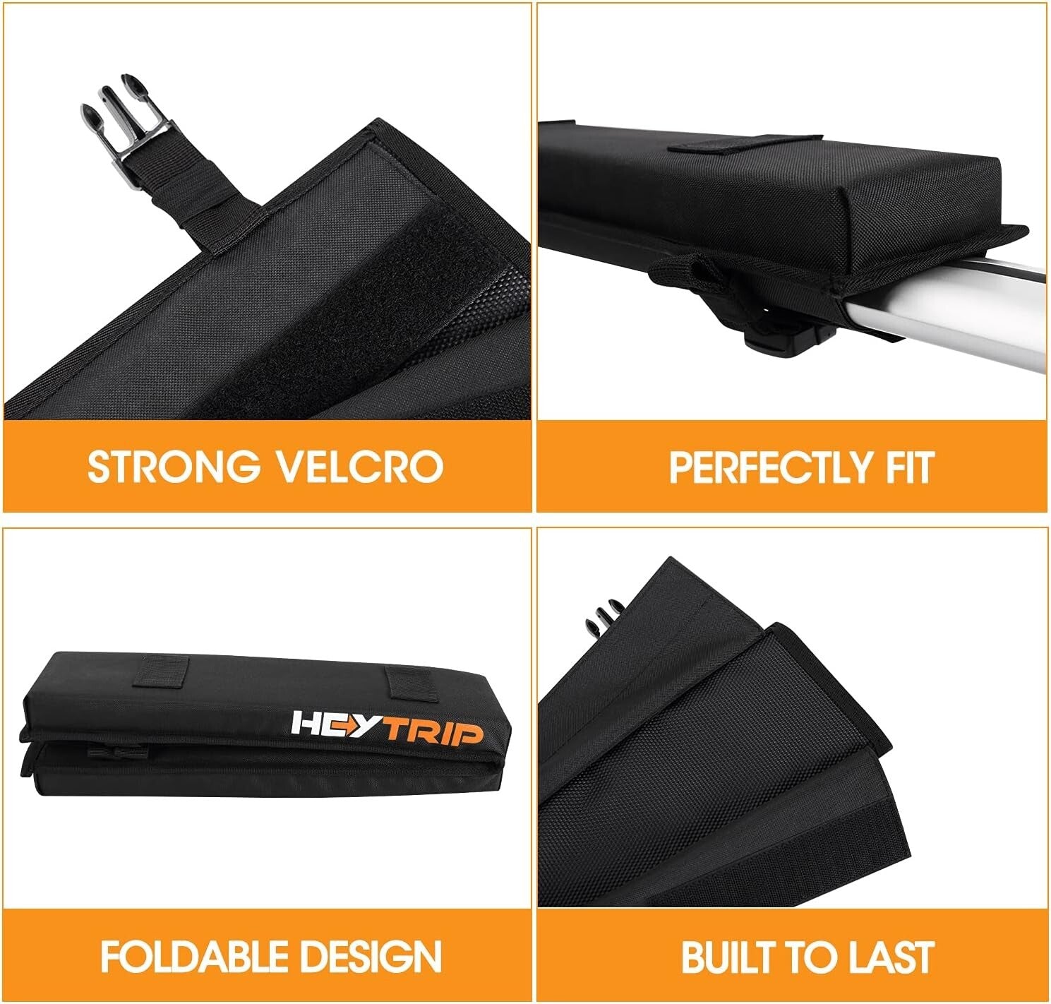 Foldable Roof Rack Pads 30" for Secure Luggage Transport - Includes Storage Bag