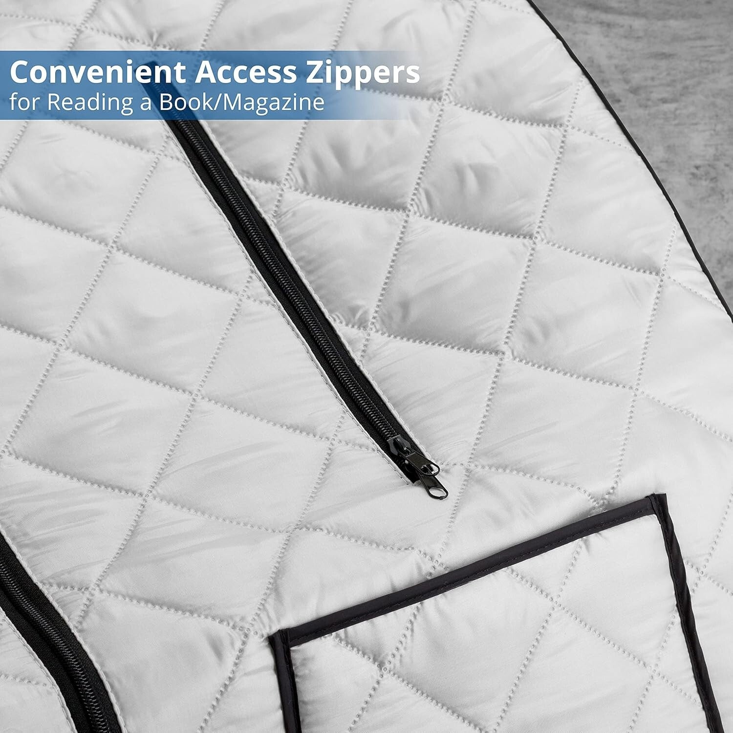 Complete Portable Steam Sauna Spa with 800W Generator & Dual Pockets for Comfort