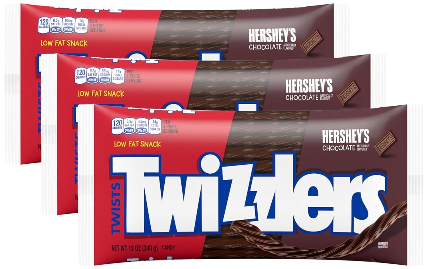 24-Pack of HERSHEY'S Chocolate Twists - Ideal for Birthdays, Movies, and More