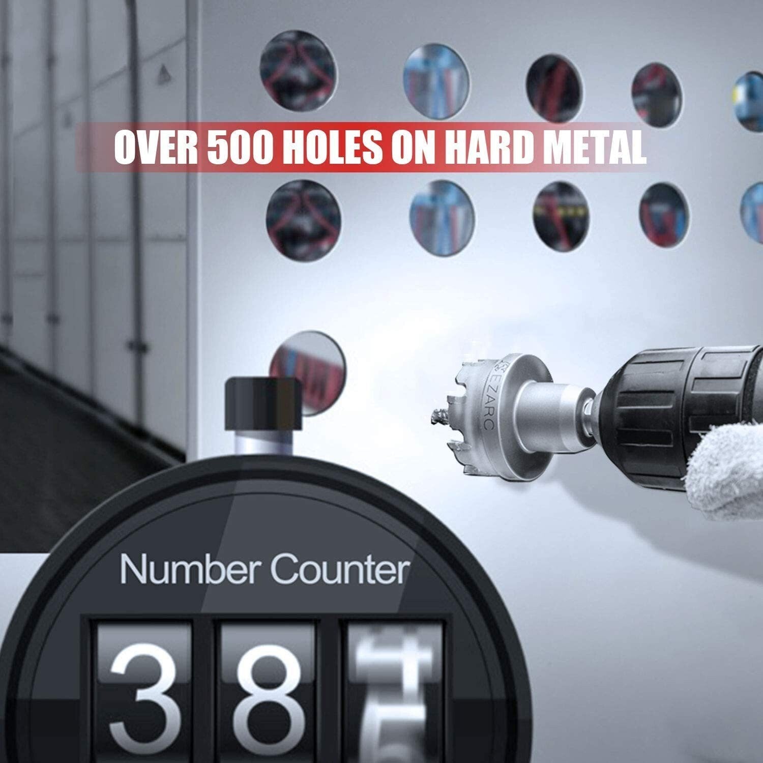 Durable Carbide Hole Saw Set with Pilot Drill for Effortless Metal Cuts