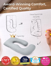 Load image into Gallery viewer, Comfortable U-Shaped Maternity Pillow with Removable Cooling Cover - 57 Inch