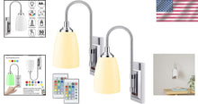 Load image into Gallery viewer, Stylish Cordless LED Wall Lights 2 Pack - Powered by Battery, Remote Controlled