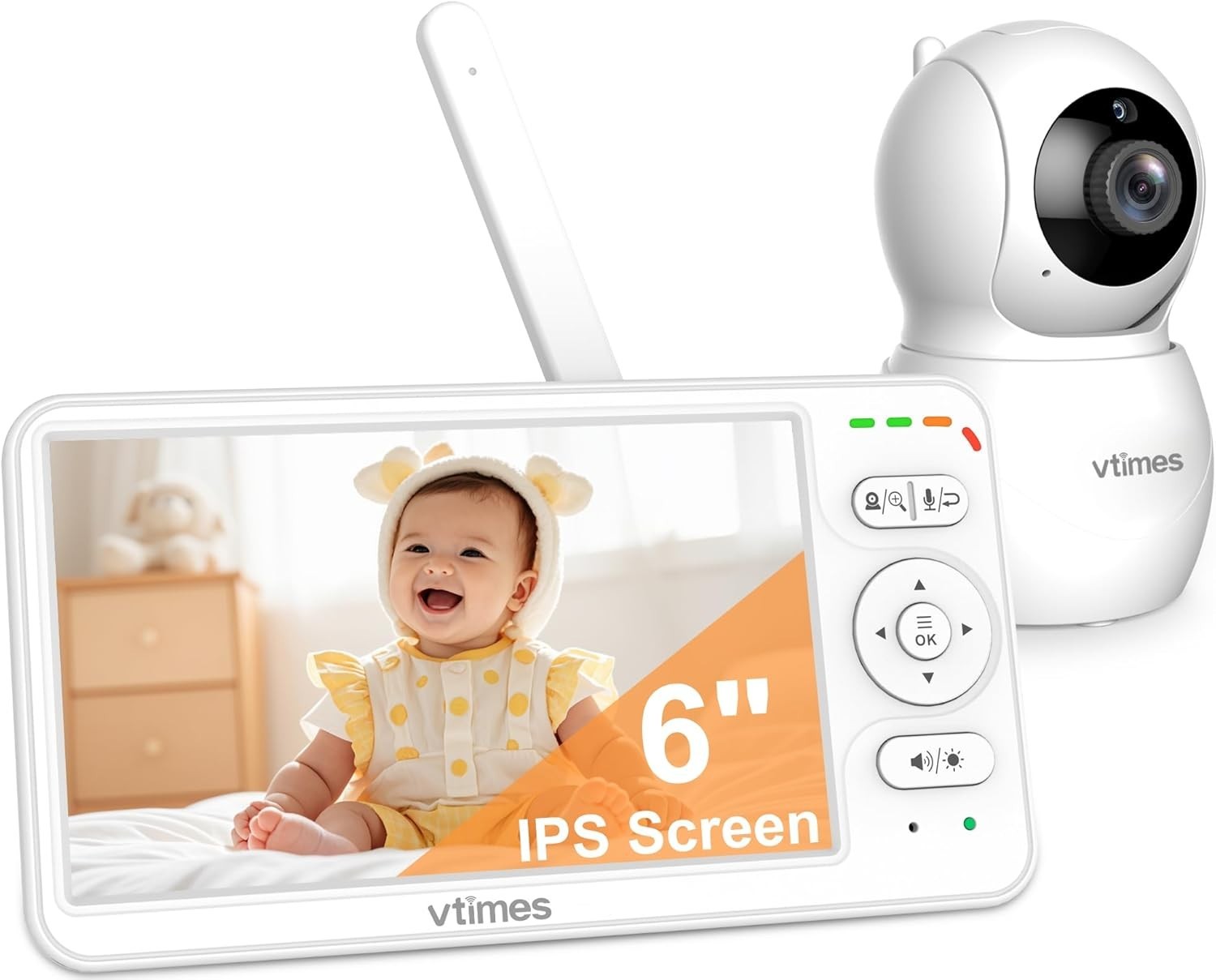 2-Way Audio Baby Monitor with 1000ft Range & Night Vision - Ideal for Parents