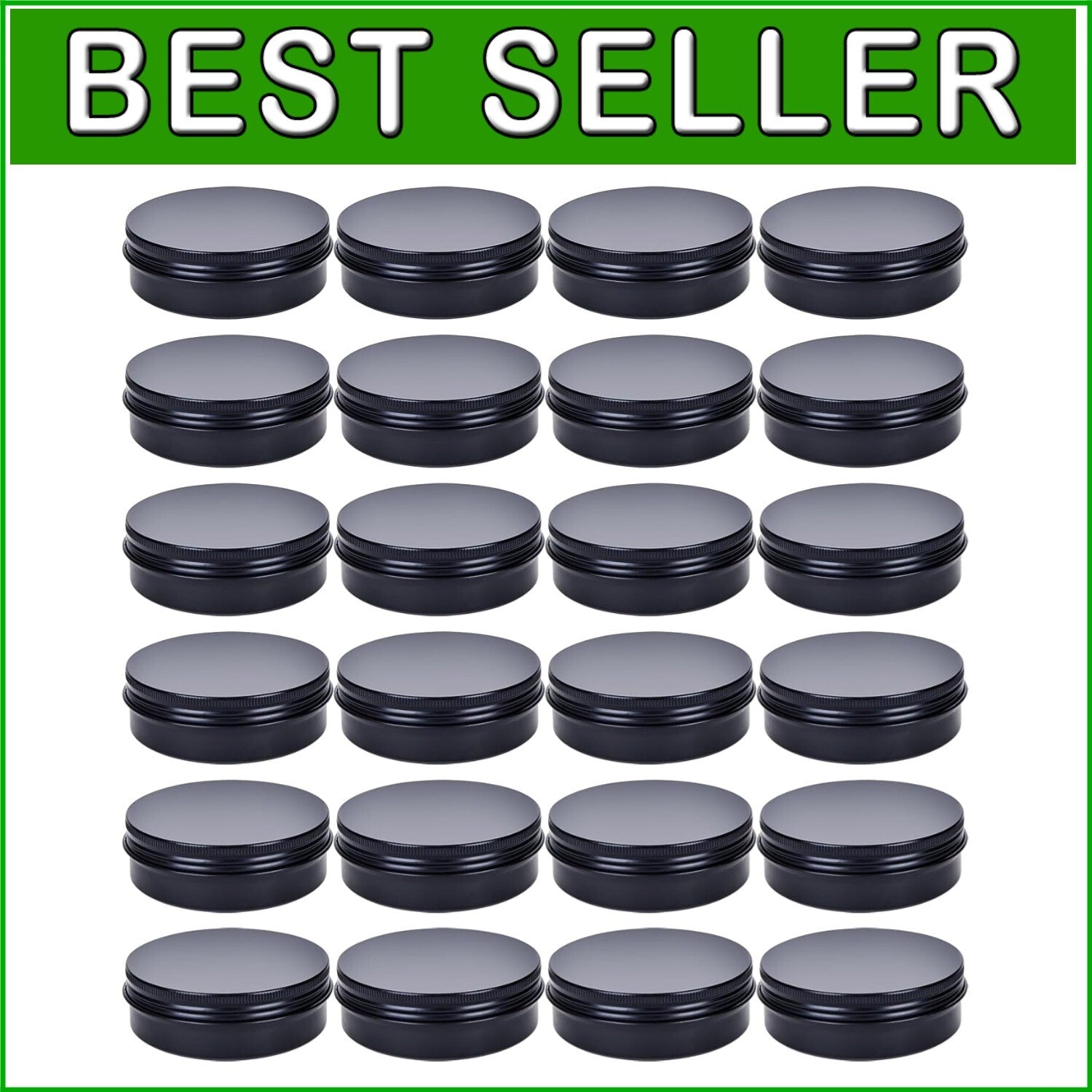 50 Count 4oz Round Storage Tins with Foam Sealing Lids – Eco-Friendly & Durable
