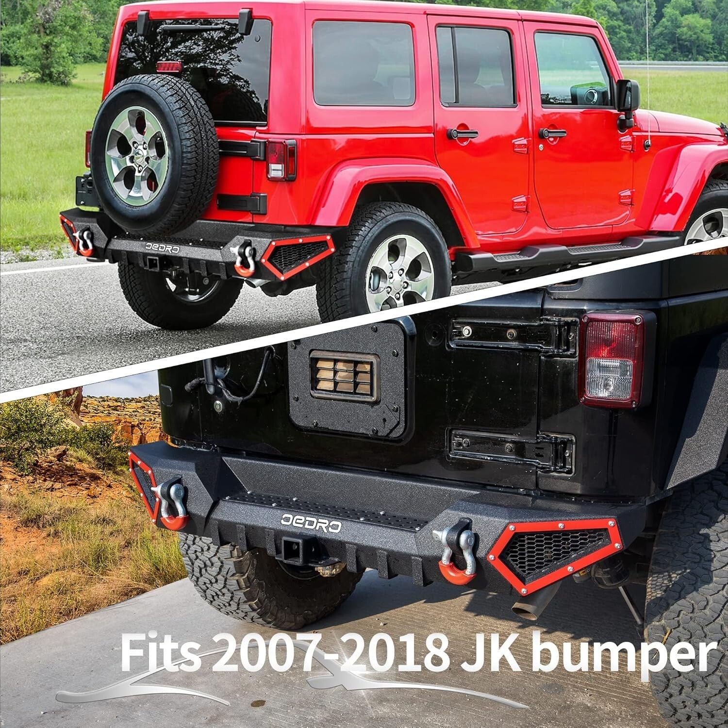 Full Width Bumper for 2007-2018 Jeep Wrangler JK/JKU - Tough Off-Road Design