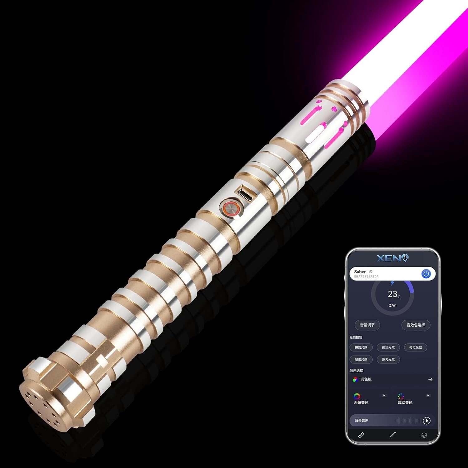 Realistic Metal Hilt RGB Lightsaber - Smooth Swing & Heavy Duty Design