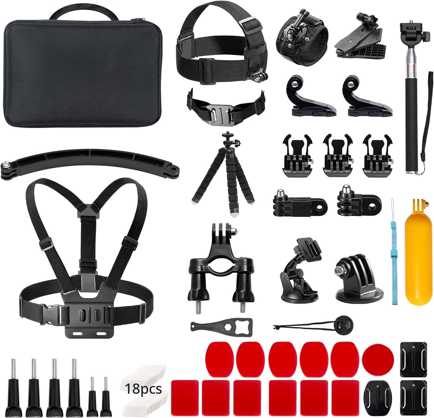 60 in 1 Action Camera Accessories Kit for GoPro Hero & More - All-in-One Solu...
