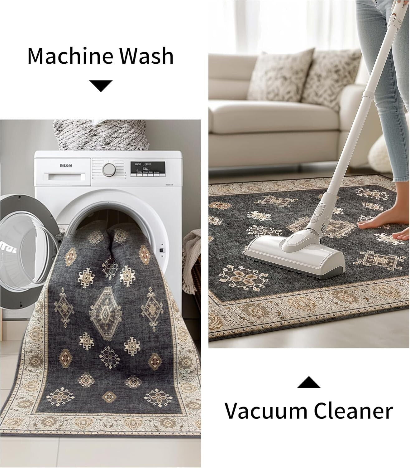 Versatile Non-Slip Carpet 9'x12' - Perfect for Bedroom, Living Room & More