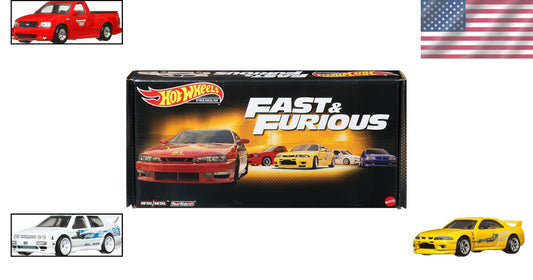 Fast & Furious Premium Bundle: 5 Die-Cast 1:64 Scale Toy Cars in Collectible Box
