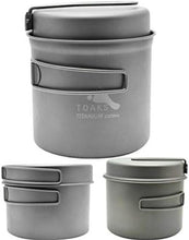Load image into Gallery viewer, Ultralight Titanium 1100ml Pot &amp; 9oz Pan - Versatile Cooking &amp; Easy Storage