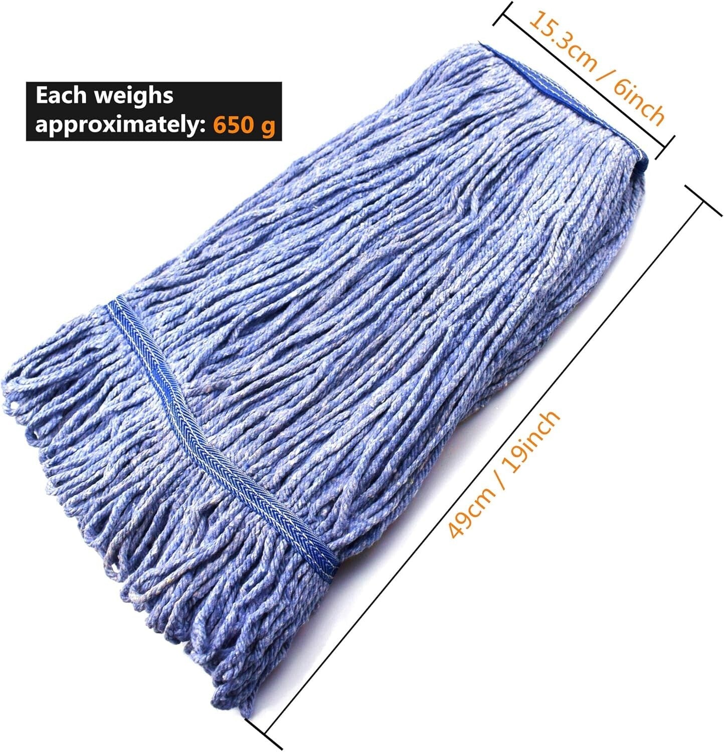 High Absorbency Mop Head Replacements - 4 Pack with Vacuum Compression Packaging
