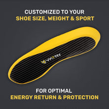 Load image into Gallery viewer, Gold Carbon Fiber Athletic Insoles - Jump Higher, Run Faster, Recover Quicker!