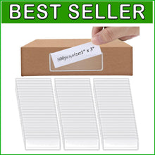 Load image into Gallery viewer, Clear Self-Adhesive Label Holder Pockets - 500 Count for Efficient Organization
