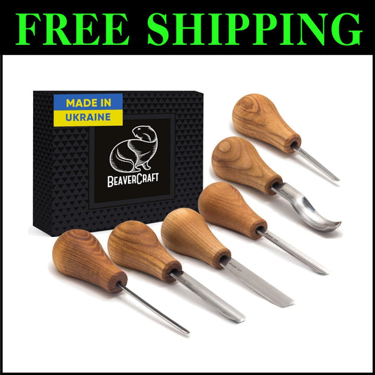 Professional Wood Carving Tools Kit - Ergonomic Palm Gouges for Precision