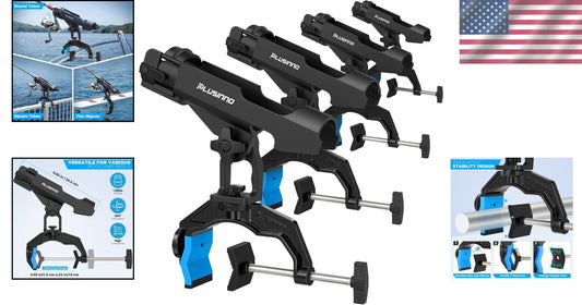 Premium Fishing Rod Holders for Boat Fishing - Strap Secure, Aluminum Design