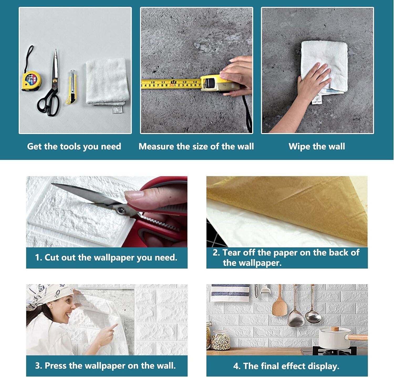 40 PCS Self-Adhesive 3D Brick Wall Panels - 58 Sq Feet of Modern Elegance