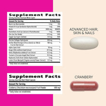 Load image into Gallery viewer, Holistic Women's Vitapak: 30 Capsules with Collagen, Biotin &amp; Cranberry