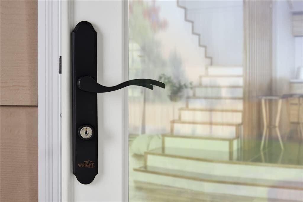 Classic Matte Black Mortise Keyed Lever Lock for Screen and Storm Doors