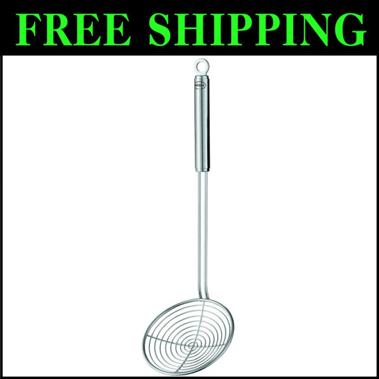 Durable 18/10 Stainless Steel Skimmer with Large Mesh for Efficient Straining